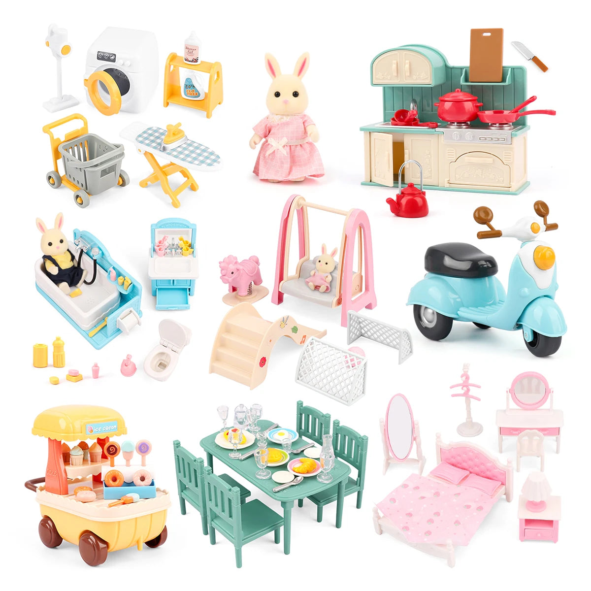 Miniature Dollhouse Furniture 1:12 Pretend Play Accessories