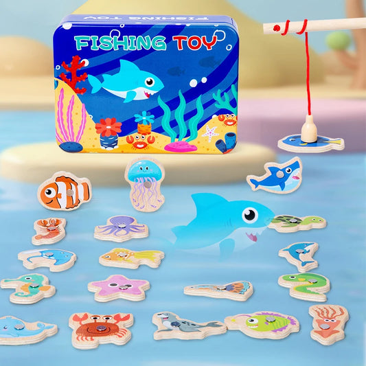 Wooden Magnetic Fishing Toy – Montessori Fish Game