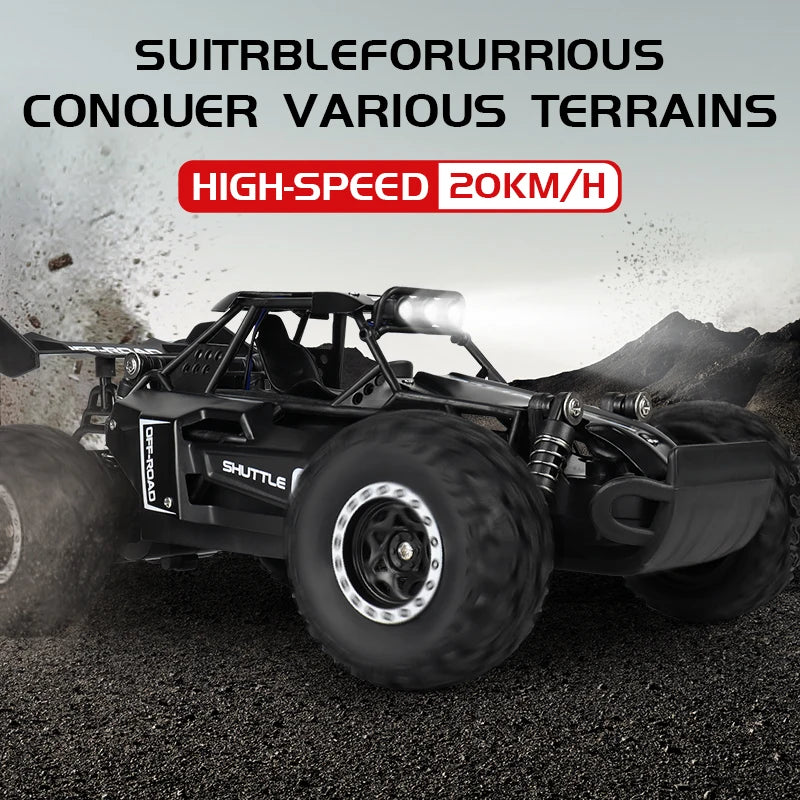 ZWN 1:16 RC Off-Road Car with LED Lights – 2.4GHz Remote Control Climbing Vehicle
