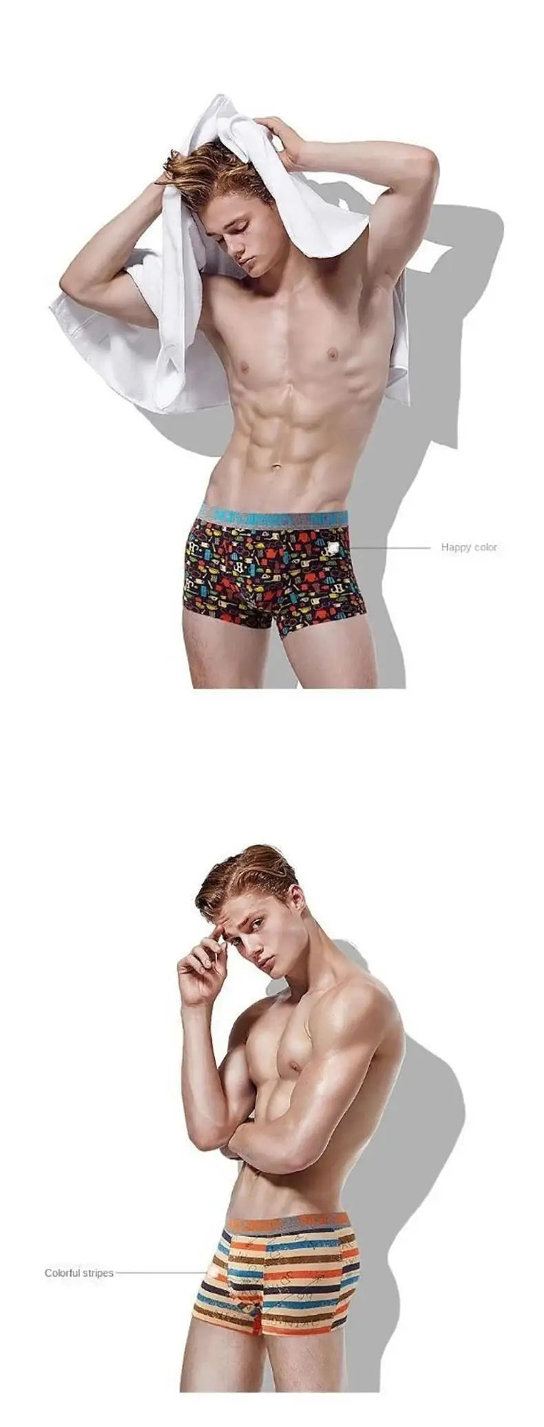 Men's Cotton Boxer Shorts 4PCS Breathable Printed Underwear