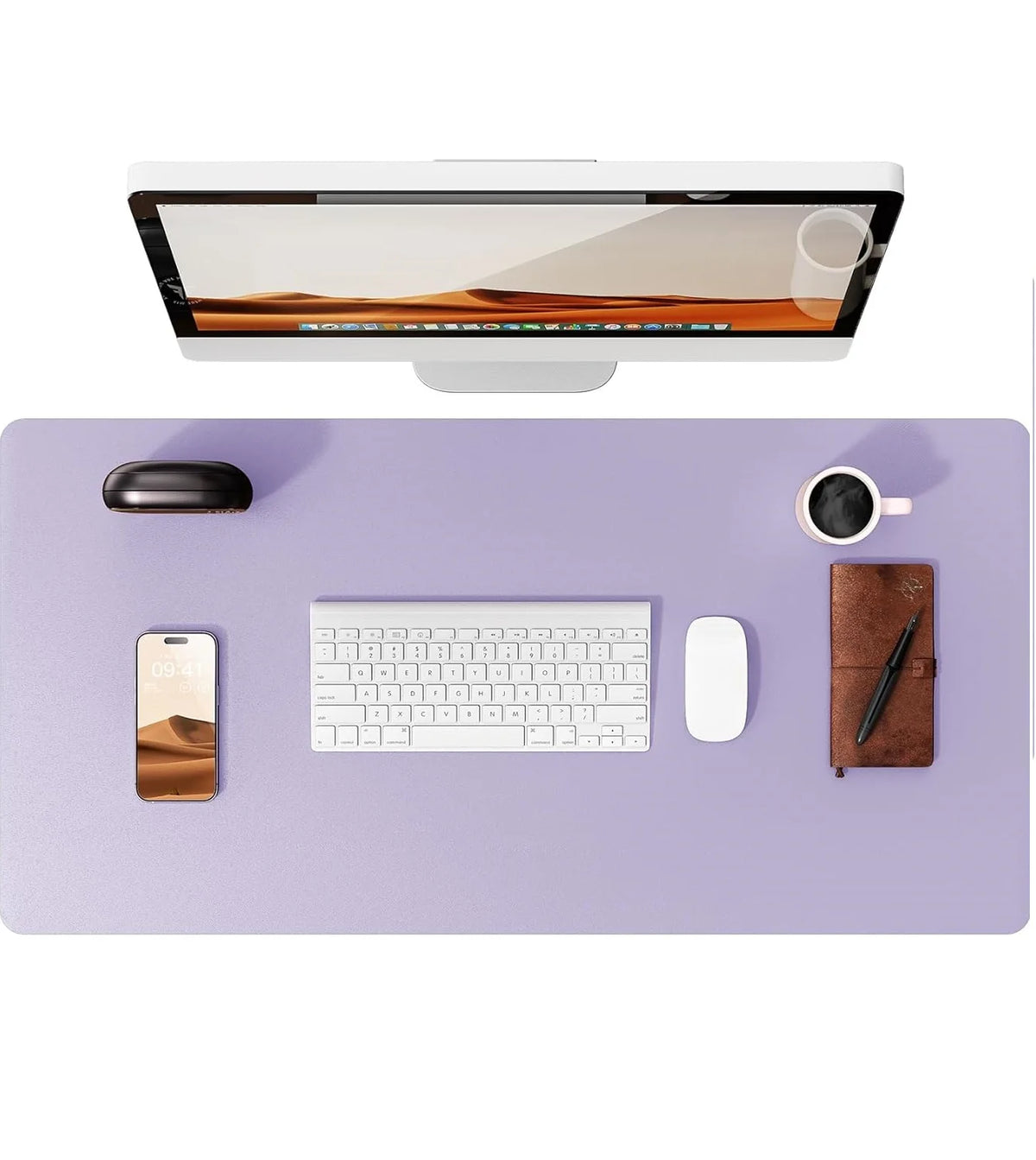 Large Leather Desk Mat – Non-Slip PU Leather Mouse Pad Protector