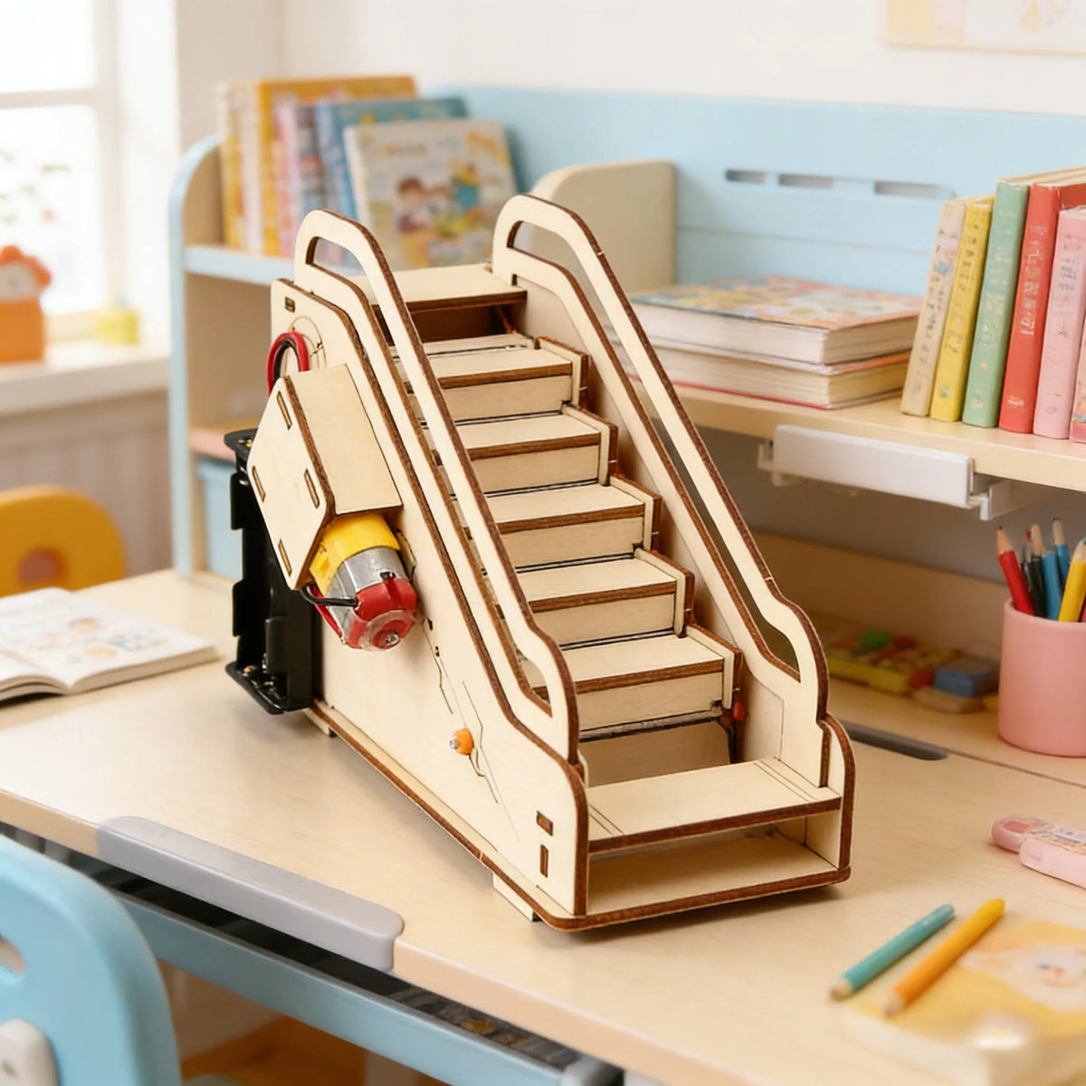 DIY Escalator Assembly Toy STEM Science Educational Model Kit