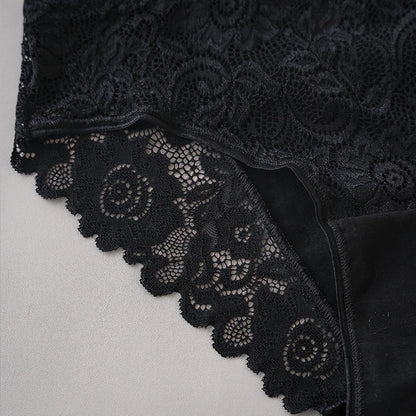 Lace Cotton Panties 3PCS Floral Embroidered Women's Briefs