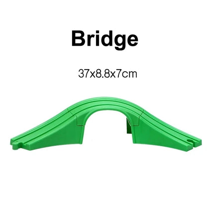 Wooden Train Track Accessories Beech Wood Railway Bridge Tunnel