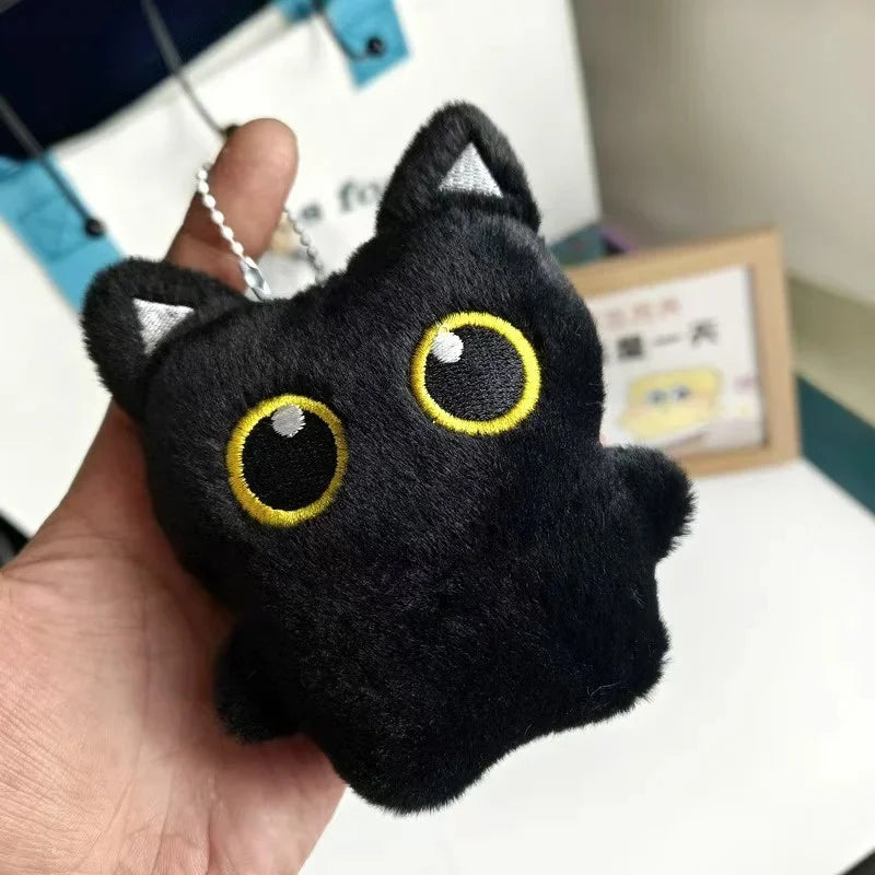 Black Cat Plush Toy Soft Cushion for Kids Room Decor Gift