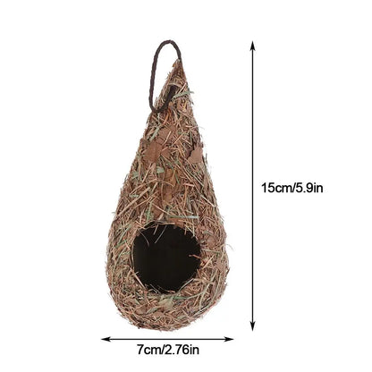 Handwoven Bird House Natural Grass Hanging Bird Nest