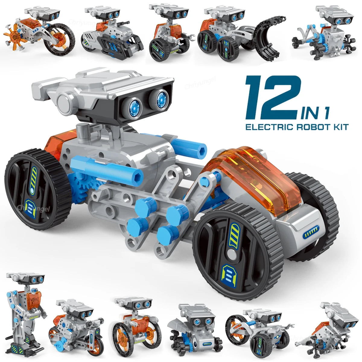 12-in-1 STEM Robot Building Kit – DIY Robotics & Engineering Set