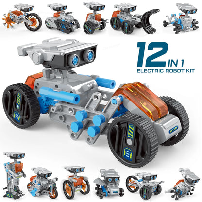 12-in-1 STEM Robot Building Kit – DIY Robotics & Engineering Set