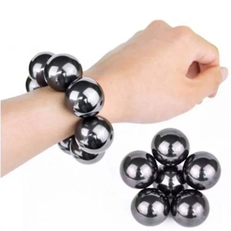 Magnetic Ball Beads 15mm Black Sphere Puzzle Set