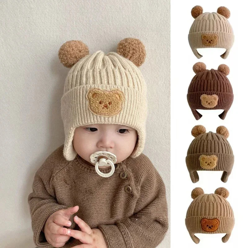 Baby Bear Ear Winter Hat – Warm Knitted Baby Beanie