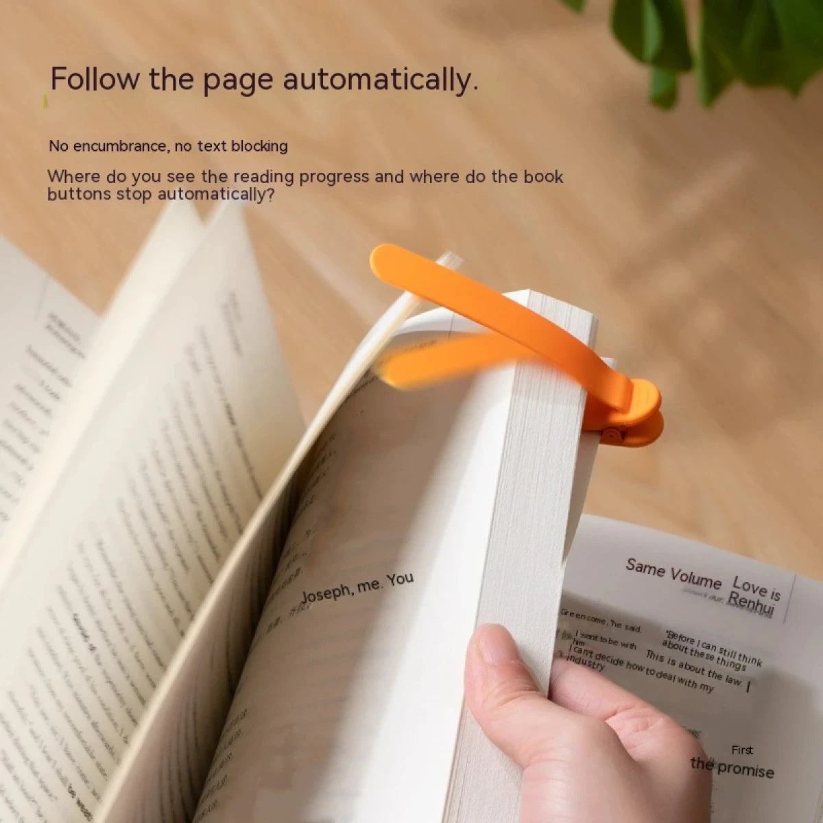 Automatic Bookmark Silicone Reading Accessory for Books