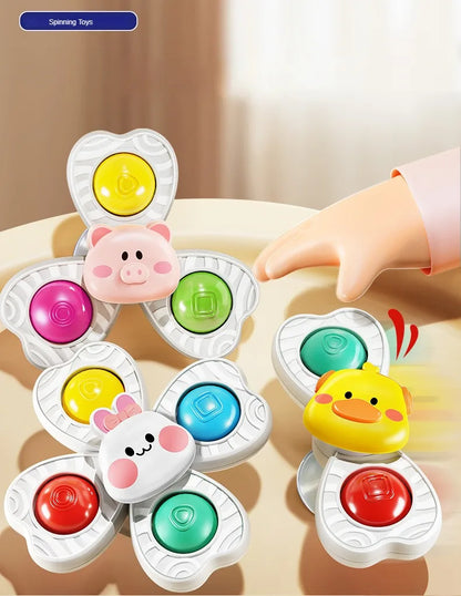 Baby Sucker Spinning Toys 3PCS Montessori Bath Toy Set