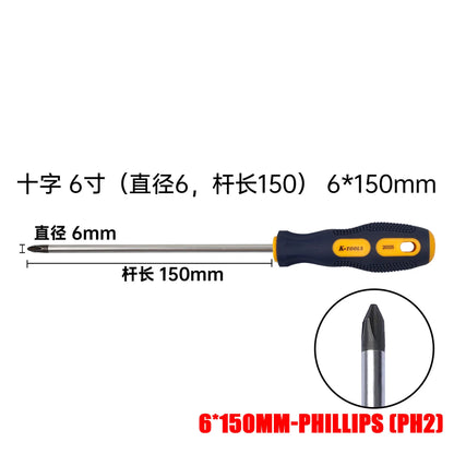Magnetic Screwdriver High Carbon Steel Phillips & Slotted Tool