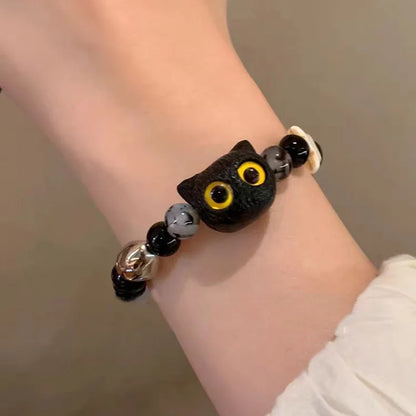 Matching Couple Bracelets Glow in the Dark Cat Friendship Gift