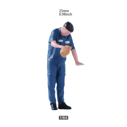 1/64 Miniature Figures Model Car Accessories Scene People Set