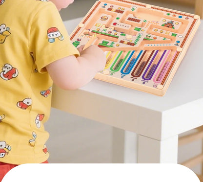 Magnetic Maze Rolling Ball Logic Toy for Kids