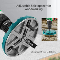 Adjustable Hole Saw – Woodworking Circle Cutter 45-130mm