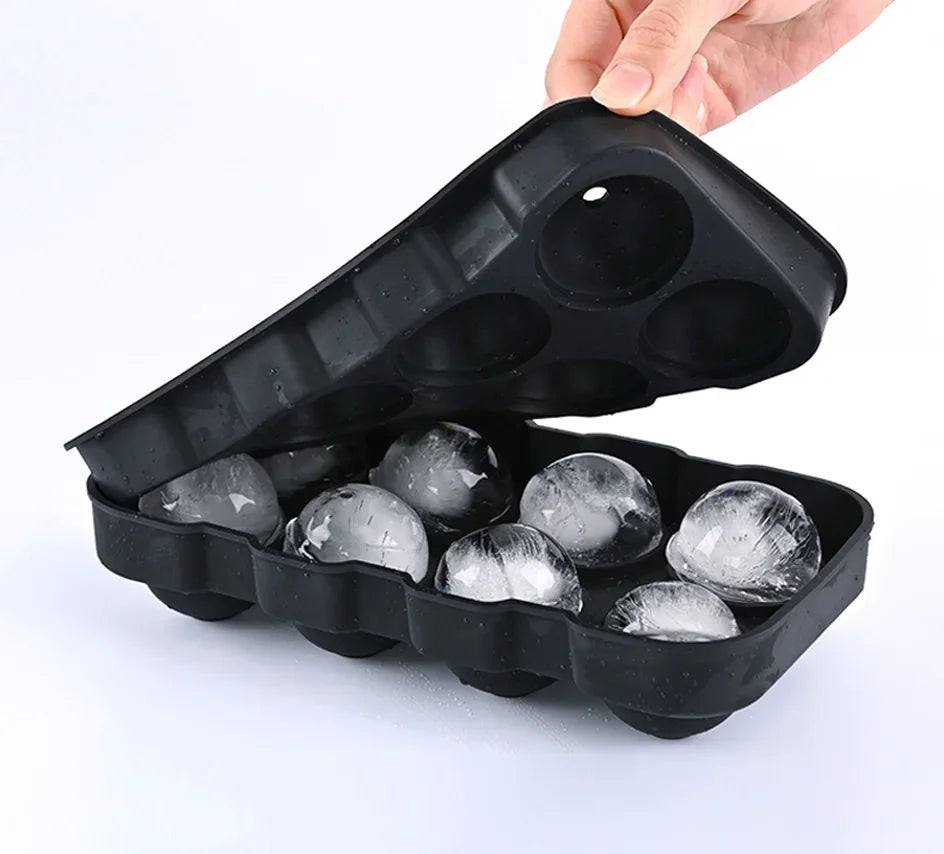 Silicone Ice Cube Tray  Large Ice Ball & Square Cube Maker