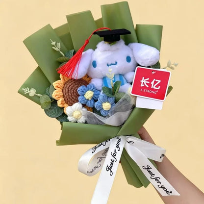 Cartoon Graduation Plush Bouquet Soft Stuffed Doll Gift