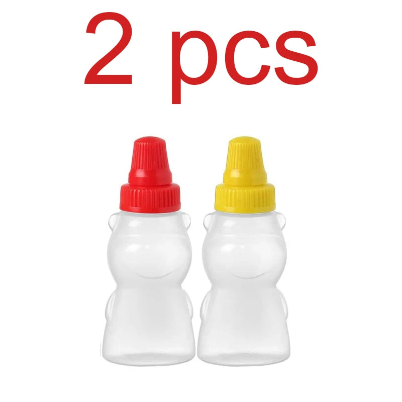 Mini Condiment Squeeze Bottles – Portable Sauce Containers for Lunch Boxes