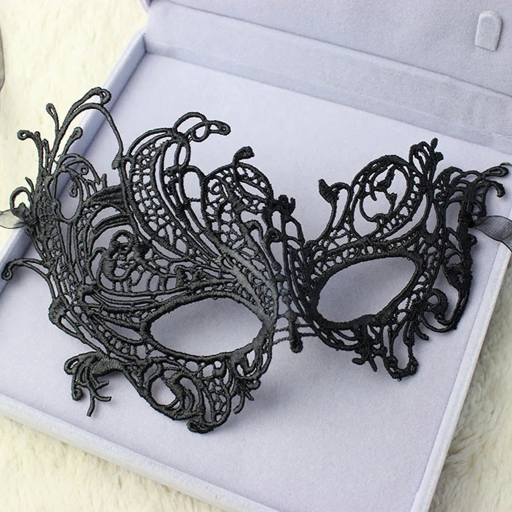Lace Masquerade Mask Black Venetian Eye Mask