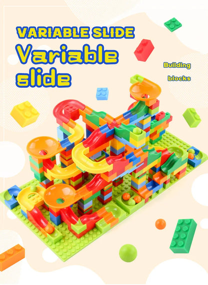 Marble Run Building Blocks DIY Race Track Maze Toy