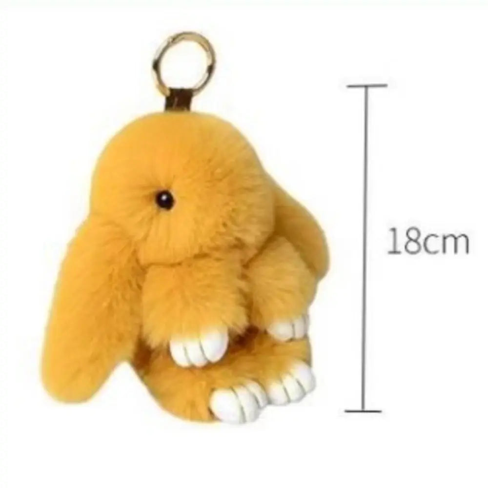 Cute Bunny Plush Keychain Soft Rabbit Bag Charm Toy