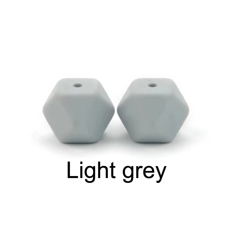 Silicone Hexagon Beads 10pcs Food Grade DIY Jewelry Making
