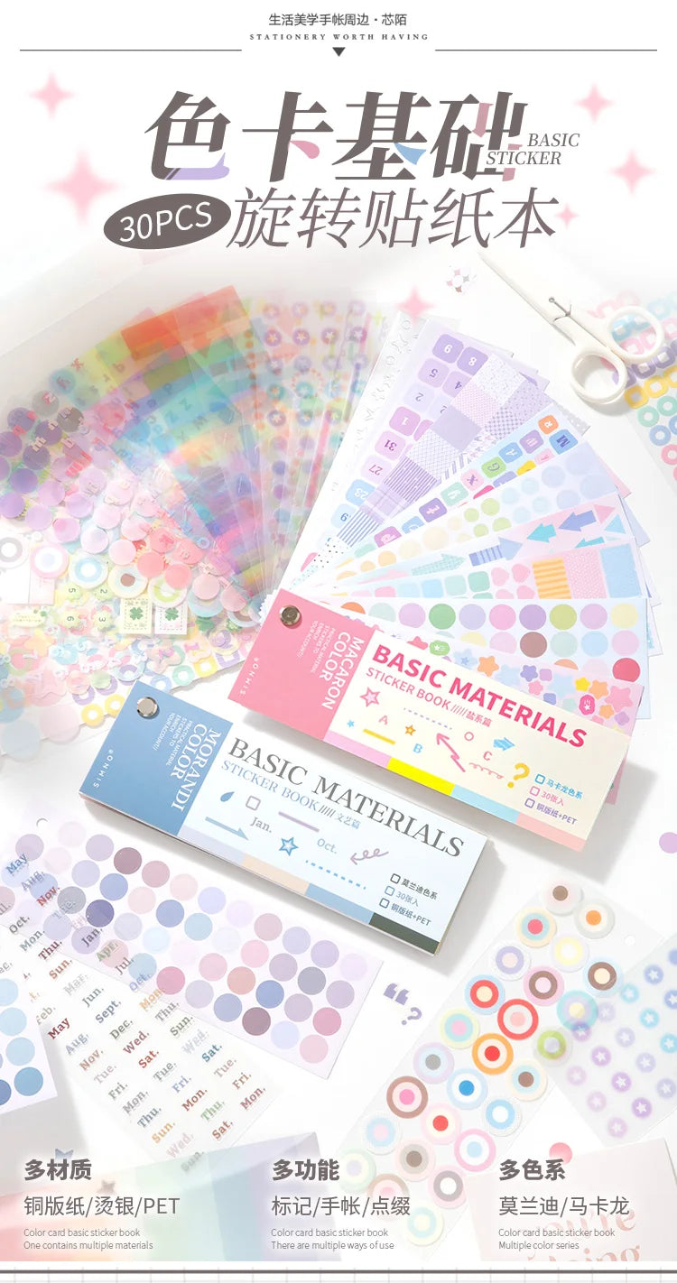 Cartoon Sticker Book Aesthetic Scrapbooking Sticker Pack