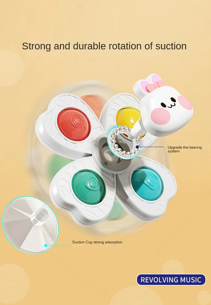 Baby Sucker Spinning Toys 3PCS Montessori Bath Toy Set