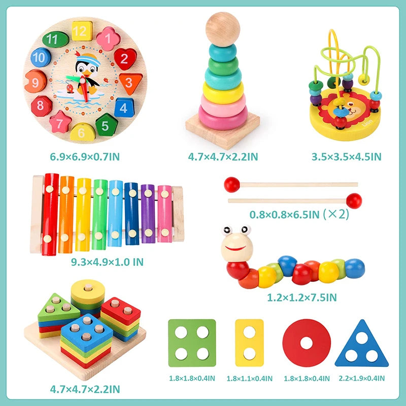 Montessori Wooden 3D Puzzle Toy for Early Learning