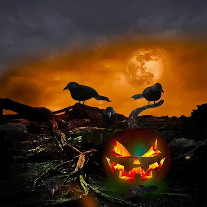 Halloween Crow Decoration Realistic Artificial Bird Party Prop
