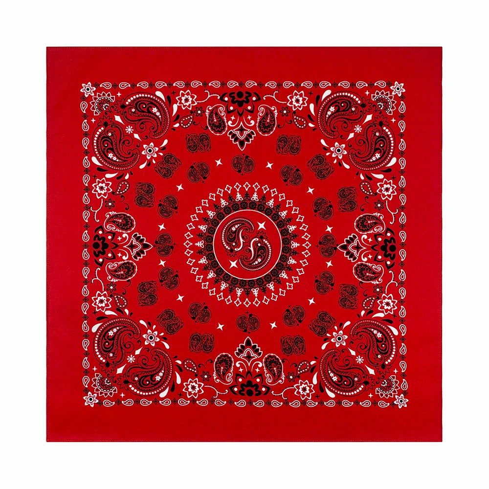 Oversized Paisley Bandana 70cm Cotton Hip Hop Head Scarf