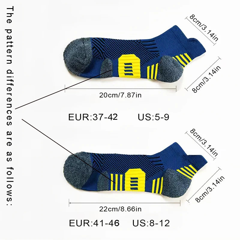 Non Slip Running Socks 3 Pair Fitness Sports Socks