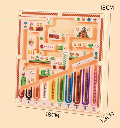Magnetic Maze Rolling Ball Logic Toy for Kids