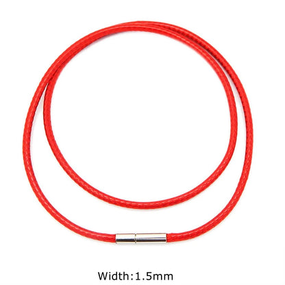 Leather Rope Necklace with Stainless Steel Clasp for Pendants