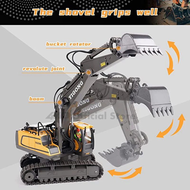 4WD RC Excavator Dump Truck Bulldozer 1:20 Remote Control Toy