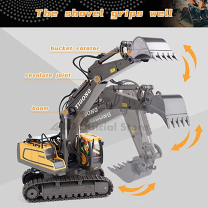 4WD RC Excavator Dump Truck Bulldozer 1:20 Remote Control Toy