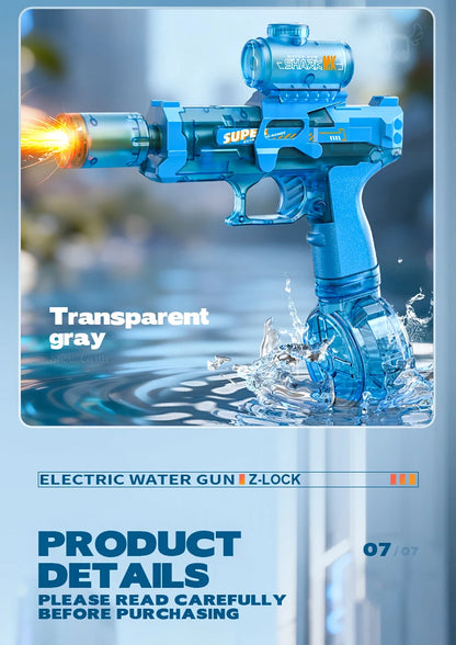 Electric Automatic Water Gun with Lights & Rechargeable Battery