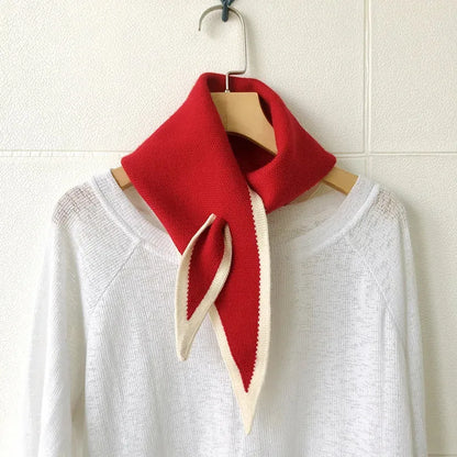 Women Autumn Warm Fake Collars Small Shawl Female Knit Scarf Girls Shirt False Collar for Sweater Dress Shirt Detachable Collar