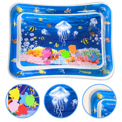 Baby Water Play Mat Inflatable Tummy Time Activity Mat