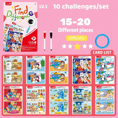 Find the Difference Game Concentration Training Puzzle Set
