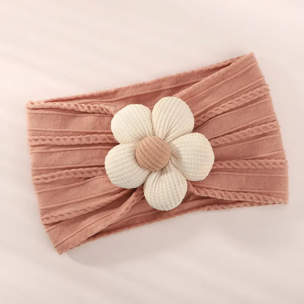 Baby Flower Headband Soft Nylon Newborn Hairband
