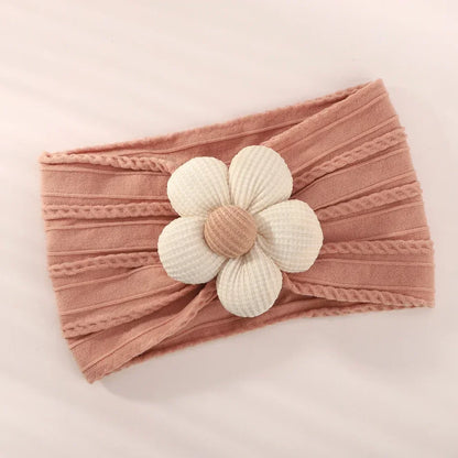 Baby Flower Headband Soft Nylon Newborn Hairband