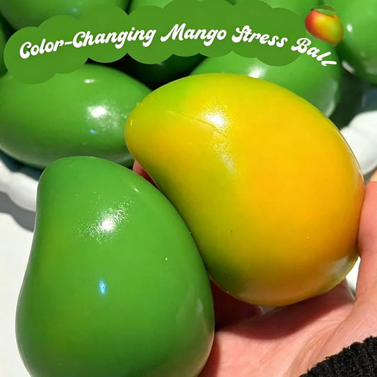 Color Changing Mango Squishy Fidget Toy – Soft Slow-Rise Sensory Toy