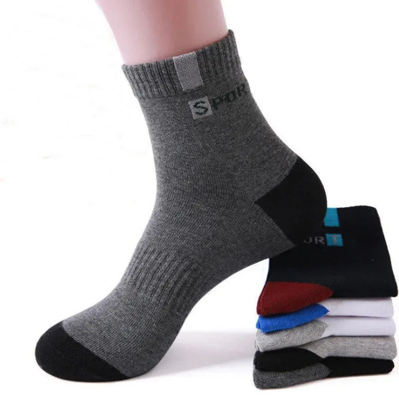 Men's Bamboo Fiber Socks Breathable Crew Sports Socks