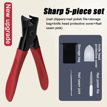 Anti Splash Nail Clippers for Thick Nails Stainless Steel