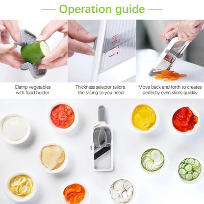 Adjustable Stainless Steel Mandoline Vegetable Slicer
