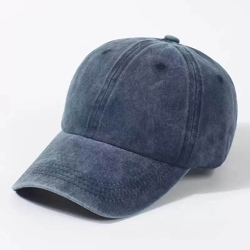 Washed Cotton Baseball Cap Adjustable Unisex Dad Hat