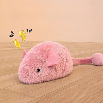Plush Mouse Cat Toy Interactive Faux Fur Play Toy